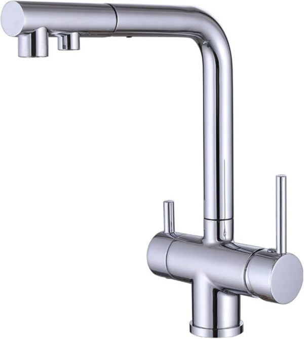 BORRAS - Monomando para cocina 3 vías caño extríble osmosis cromo